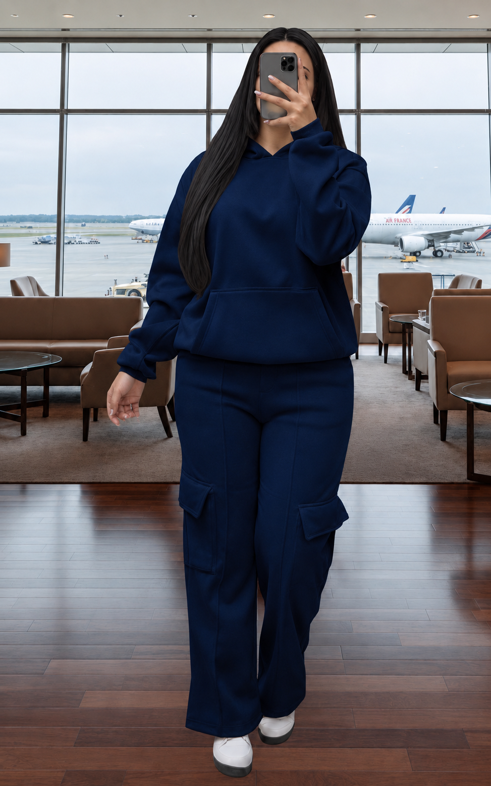 Women’s Oversized Hoodie & Cargo Pants Set