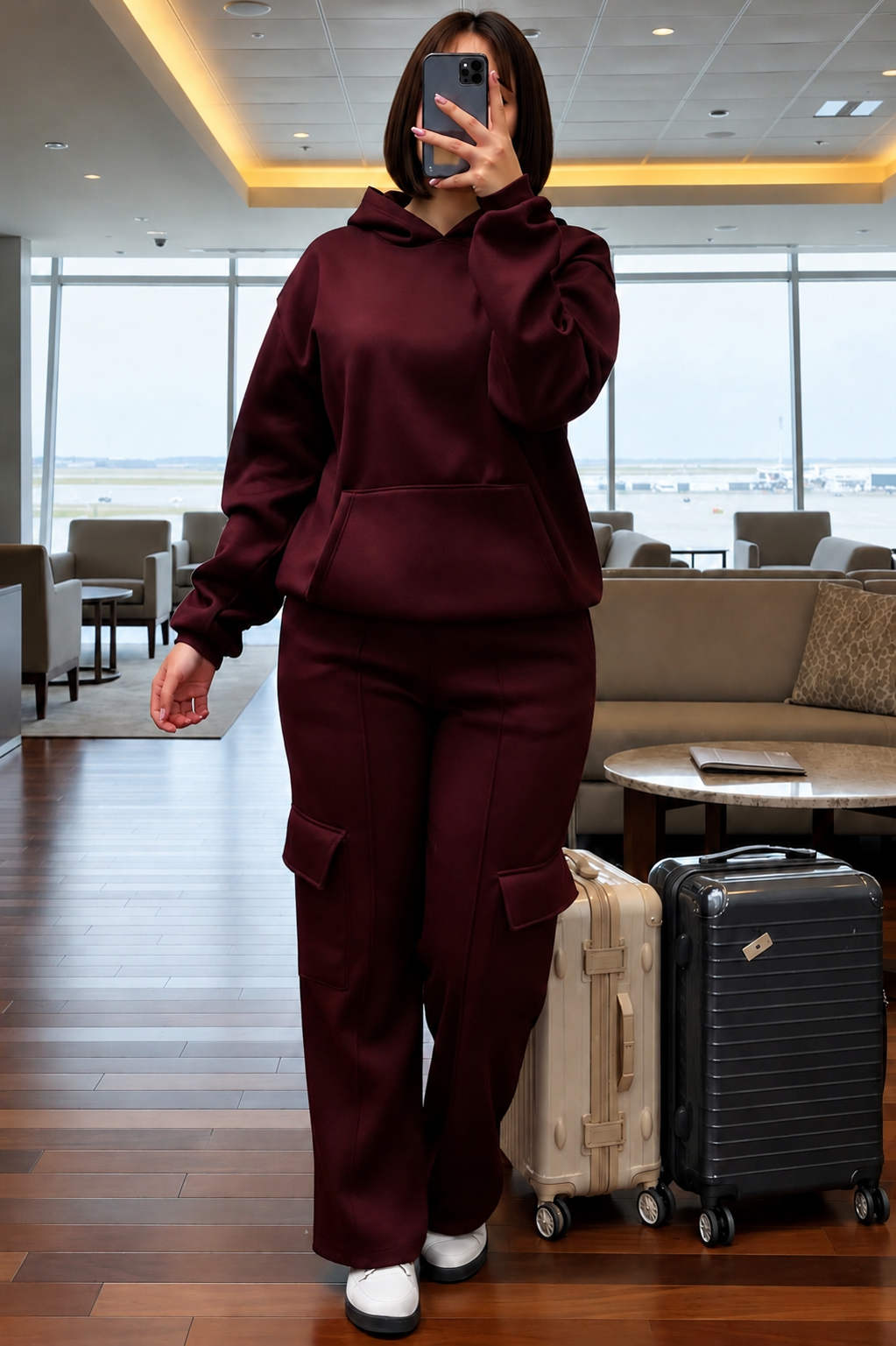 Women’s Oversized Hoodie & Cargo Pants Set