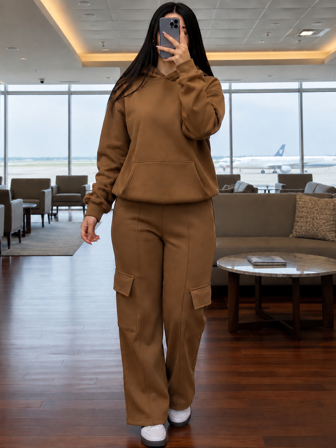 Women’s Oversized Hoodie & Cargo Pants Set
