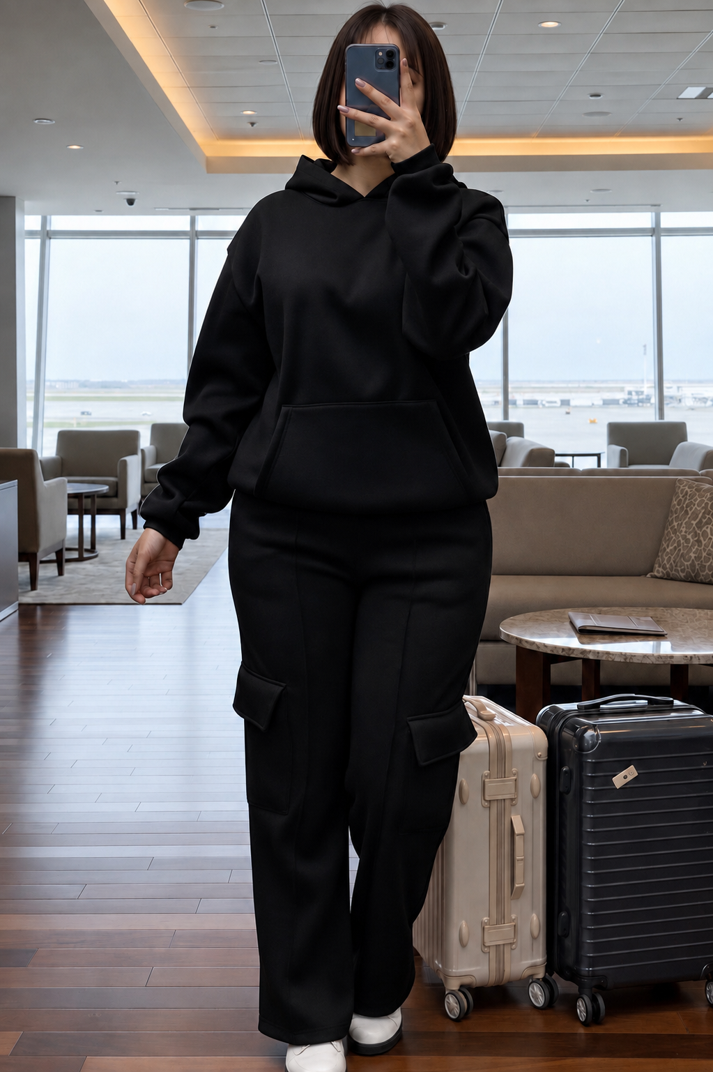Women’s Oversized Hoodie & Cargo Pants Set